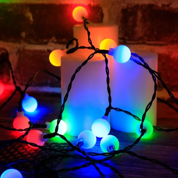 Mini Globe String Lights Solar LED Fairy String Lights Waterproof 12M 7M 6.5M 8 Modes Lighting Outdoor Garden Decoration Light Christmas Tree Hanging Lights Balcony Yard Wedding Party Holiday Decor