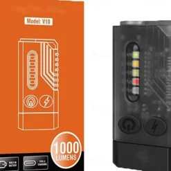 Mini LED Flashlight, Small Powerful EDC Flashlight with Red Uv Blue Light, Magnetic Mini Keychain Flashlight, Rechargeable Waterproof Flashlights for Camping