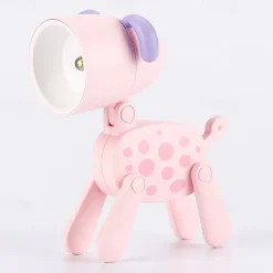 Mini Night Lights LED Cute Christmas Gift Creative Cartoon Dinosaurs Dog and Xmas Elk Foldable Small Table Lamp with Battery