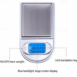 Mini Pocket Lighter Scale 50g/100g/200g Precision Digital Scales for For Jewelry Diamond Reloading Kitchen 0.01g Weight Electronic Scale