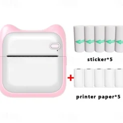 Mini Pocket Printer Bluetooth Photo Picture HD Label Student Thermal Paper Student Wrong Question Mini Portable Printer For Learning