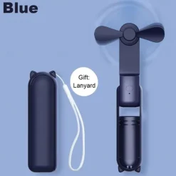 Mini Portable Fan: USB Rechargeable, Quiet Handheld/Desktop Design, Foldable for Office/Home, Powerful 3-Speeds, Ideal for Outdoor Travel, Doubles as Power Bank, Compact Pocket Size