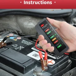 Mini Portable 12V Car Battery Tester Digital Alternator Tester 6 LED Lights Display Car Diagnostic Tool Auto Battery Tester
