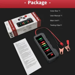 Mini Portable 12V Car Battery Tester Digital Alternator Tester 6 LED Lights Display Car Diagnostic Tool Auto Battery Tester