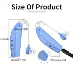 Mini Rechargeable Hearing Aid Digital Bte Hearing Aids Adjustable Tone Sound Amplifier Portable Deaf Elderly Digital Hearing Aid
