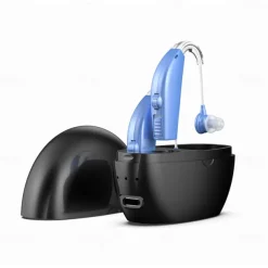 Mini Rechargeable Hearing Aid Digital Bte Hearing Aids Adjustable Tone Sound Amplifier Portable Deaf Elderly Digital Hearing Aid
