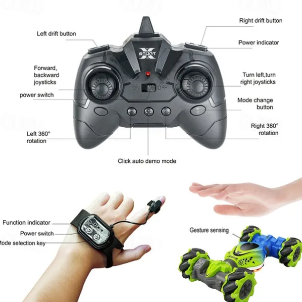 Mini Remote Control Car Special Effects Twist Car Gesture Sensing Toy Car Four-Wheel Drive Off-Road Climbing Car Rc
