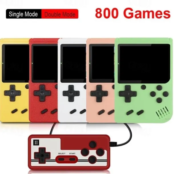 Mini Retro Handheld Games 800 In 1 Games MINI Portable Retro Video Console Handheld Game Players Boy 8 Bit 3.0 Inch Color LCD Screen GameBoy Tiny Tendo Game