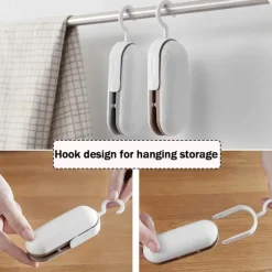 Mini Sealing Machine Portable Heat Sealer Hand Pressure Heat Sealer Tearer Kitchen Accessories For Food Snack Fruit Sealer Bags