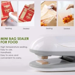 Mini Sealing Machine Portable Heat Sealer Hand Pressure Heat Sealer Tearer Kitchen Accessories For Food Snack Fruit Sealer Bags