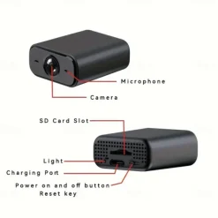 Mini Security Camera Real-Time Monitoring Infrared Night Vision Motion Detection Easy Install Indoor Nanny & Pet Camera