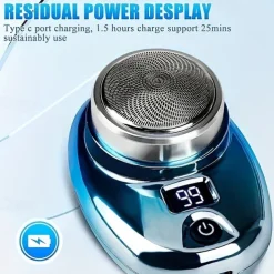 Mini Shaver Portable Electric Shaver, 2023 New Upgraded Pocket Shaver USB Mini Shaver Men's Rechargeable Waterproof Compact Electric Shaver Suitable For Home, Car, Travel