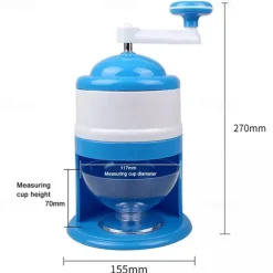Mini Smoothie Maker Slushie Maker Snow Slusher Manual Ice Crusher With Stainless Steel Blades And Large Capacity Ice Cream Container For Home And Outdoor Portability.