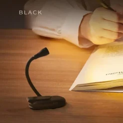 Mini Table Lamp Storage Clip USB Charging 3-color Temperature Stepless Dimming Lamp LED Mini Book Clip Night Light 3W