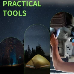 Mini USB Rechargeable Flashlight Keychain Torch Finger Light Camping Light Suitable for Doctor Reading Outdoor