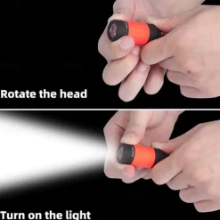 Mini USB Rechargeable Flashlight Keychain Torch Finger Light Camping Light Suitable for Doctor Reading Outdoor