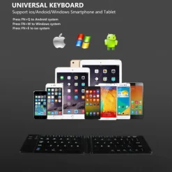 Mini Wireless Bluetooth Folding Keyboard Foldable Wireless Keypad for IOS/Android/Windows ipad Tablet phone
