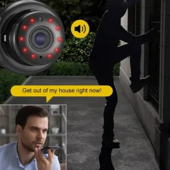 Mini Wireless Camera, HD Indoor Surveillance Monitor, Motion Detection, Night Vision, Wi-Fi Smart Camcorder, Video Recording & Remote Monitoring for Home Security