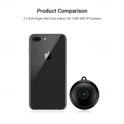 Mini Wireless Camera, HD Indoor Surveillance Monitor, Motion Detection, Night Vision, Wi-Fi Smart Camcorder, Video Recording & Remote Monitoring for Home Security