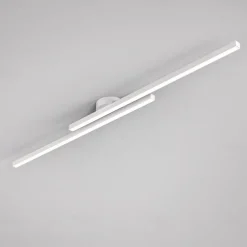 Minimalist Ceiling Light Long Strip Semi Flush Mount Ceiling Lamp, Modern Chandeliers Linear Close-to-Ceiling Lights for Living Room Bedroom Hallway Kitchen ONLY DIMMABLE with REMOTE CONTROL 110-240V
