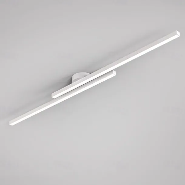 Minimalist Ceiling Light Long Strip Semi Flush Mount Ceiling Lamp, Modern Chandeliers Linear Close-to-Ceiling Lights for Living Room Bedroom Hallway Kitchen ONLY DIMMABLE with REMOTE CONTROL 110-240V
