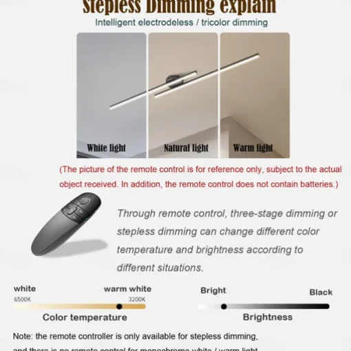 Minimalist Ceiling Light Long Strip Semi Flush Mount Ceiling Lamp, Modern Chandeliers Linear Close-to-Ceiling Lights for Living Room Bedroom Hallway Kitchen ONLY DIMMABLE with REMOTE CONTROL 110-240V