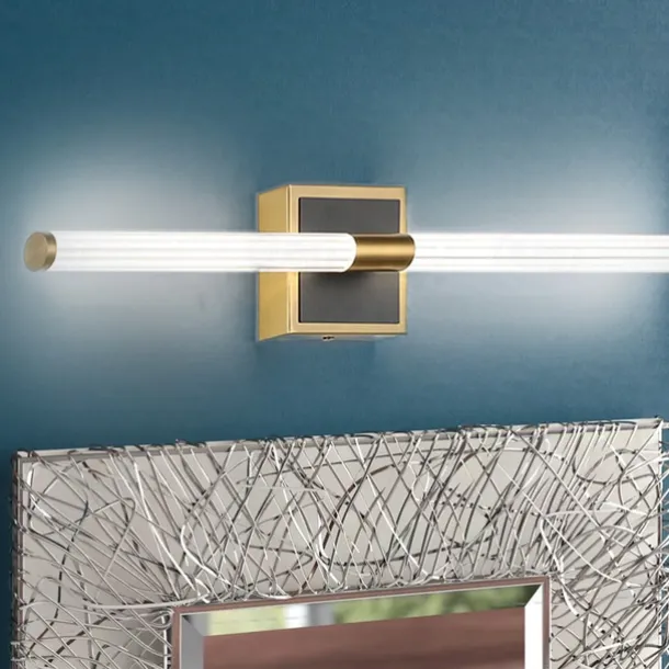 Mirror Front Lamp LED Bathroom Strip Wall Lamp Living Room Stair Aisle Lamp Bronze Tube Bedroom Bedside Lamp
