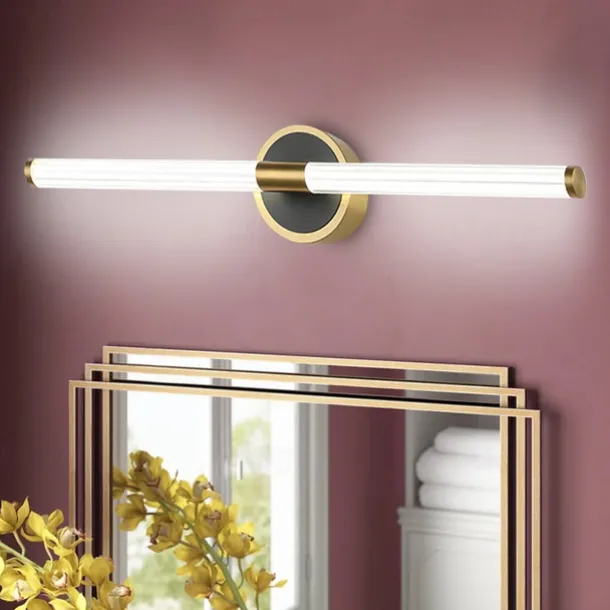 Mirror Front Lamp LED Bathroom Strip Wall Lamp Living Room Stair Aisle Lamp Bronze Tube Bedroom Bedside Lamp