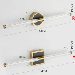 Mirror Front Lamp LED Bathroom Strip Wall Lamp Living Room Stair Aisle Lamp Bronze Tube Bedroom Bedside Lamp