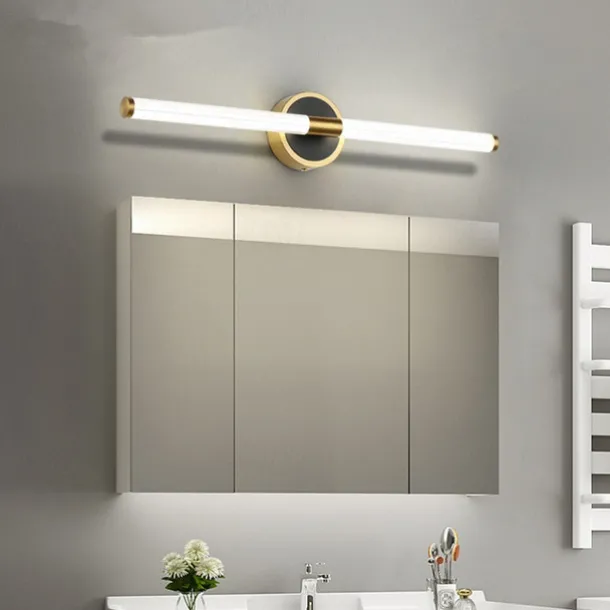 Mirror Front Lamp LED Bathroom Strip Wall Lamp Living Room Stair Aisle Lamp Bronze Tube Bedroom Bedside Lamp