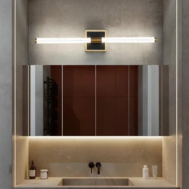 Mirror Front Lamp LED Bathroom Strip Wall Lamp Living Room Stair Aisle Lamp Bronze Tube Bedroom Bedside Lamp