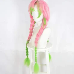 Mitsuri Kanroji Cosplay Demon Slayer Accessories Make Up Adult Kids Cosplay Wig (Kanroji Mitsuri) Yellow Halloween Wigs