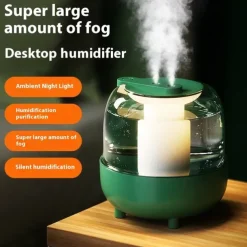 5000ML Air Humidifier USB Double Spray Port Heavy Fog Aroma Difuser Essential Oil Electric Air Freshener for Home Bedroom Office