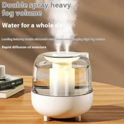 5000ML Air Humidifier USB Double Spray Port Heavy Fog Aroma Difuser Essential Oil Electric Air Freshener for Home Bedroom Office