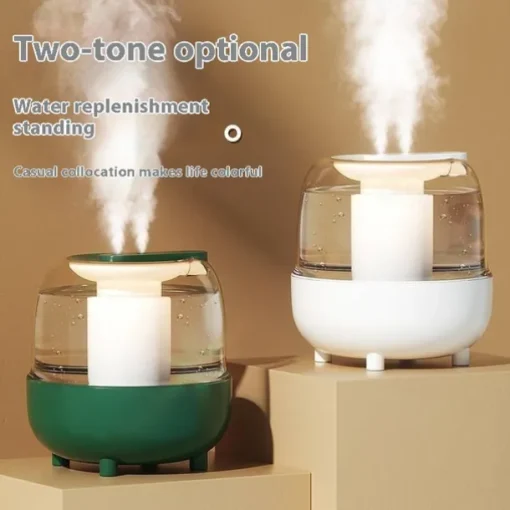 5000ML Air Humidifier USB Double Spray Port Heavy Fog Aroma Difuser Essential Oil Electric Air Freshener for Home Bedroom Office