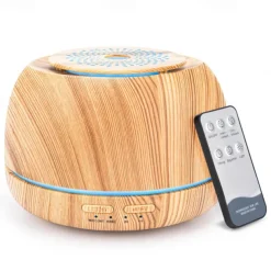 300ML Aroma Essential Oil Diffuser8 Hours Wood Grain Cool Mist Aromatherapy Diffuser with Remote ControlUSB-C Power CableTimer 7 Color Light Changing.Scent Air Humidifier for HomeBedroom