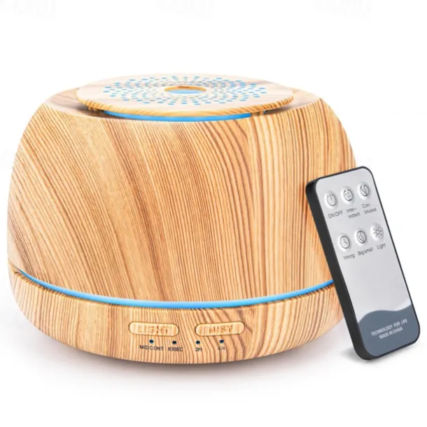 300ML Aroma Essential Oil Diffuser8 Hours Wood Grain Cool Mist Aromatherapy Diffuser with Remote ControlUSB-C Power CableTimer 7 Color Light Changing.Scent Air Humidifier for HomeBedroom