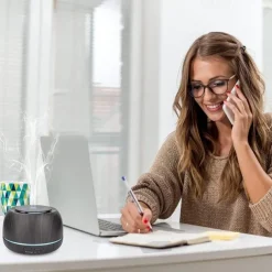 300ML Aroma Essential Oil Diffuser8 Hours Wood Grain Cool Mist Aromatherapy Diffuser with Remote ControlUSB-C Power CableTimer 7 Color Light Changing.Scent Air Humidifier for HomeBedroom