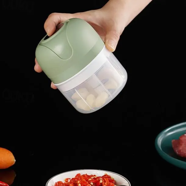 100/250ml Electric Mini USB Garlic Masher Wireless Garlic Grinder Press Mincer Vegetable Chili Meat Grinder Food Chopper Kitchen Tools