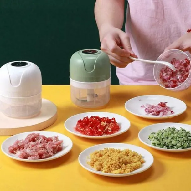 100/250ml Electric Mini USB Garlic Masher Wireless Garlic Grinder Press Mincer Vegetable Chili Meat Grinder Food Chopper Kitchen Tools