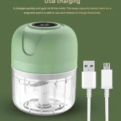 100/250ml Electric Mini USB Garlic Masher Wireless Garlic Grinder Press Mincer Vegetable Chili Meat Grinder Food Chopper Kitchen Tools