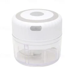 250mL Mini Electric Garlic Chopper Ginger Masher Machine Chili Vegetable Crusher Kitchen Tool Sturdy Durable USB Charging