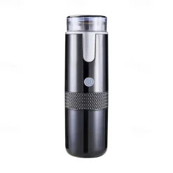 160ML Mini Wireless Portable Electric Capsule Coffee Machine Black 1200mAh USB Charging Outdoor Business Travel Car Coffee Maker