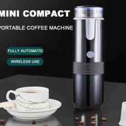 160ML Mini Wireless Portable Electric Capsule Coffee Machine Black 1200mAh USB Charging Outdoor Business Travel Car Coffee Maker