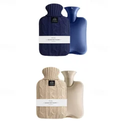 1000ML Portable Hot Water Bottle Solid Women Winter Thicken PVC Hot Water Bag Hand Warmer