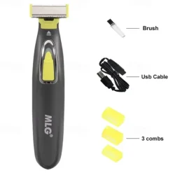 MLG Electric Shaver For Men and Women Portable Full Body Trimmer USB T Shaped Blade Razor For Beard Armpit For Washable