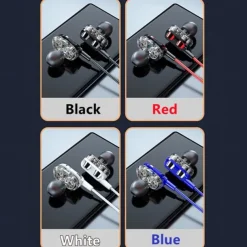 3.5mm 9D HiFi Wired Headphones With Bass Earbuds Stereo Earphones Music Headphones Sport Earphones Gaming Headset With Mic