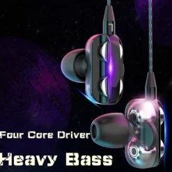 3.5mm 9D HiFi Wired Headphones With Bass Earbuds Stereo Earphones Music Headphones Sport Earphones Gaming Headset With Mic