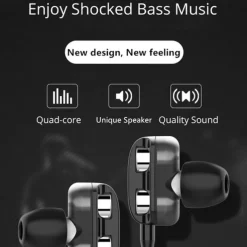 3.5mm 9D HiFi Wired Headphones With Bass Earbuds Stereo Earphones Music Headphones Sport Earphones Gaming Headset With Mic