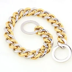 15mm Ebay Titanium Steel Stainless Steel Golden Pitbull Pet Large Dog Chain Pet Chain Collar